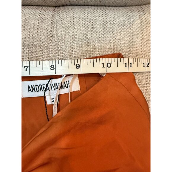 NWT Andrea Iyamah Behati Cropped Top & Wrap Midi Skirt Set Rust Size S‎ - Picture 10 of 16